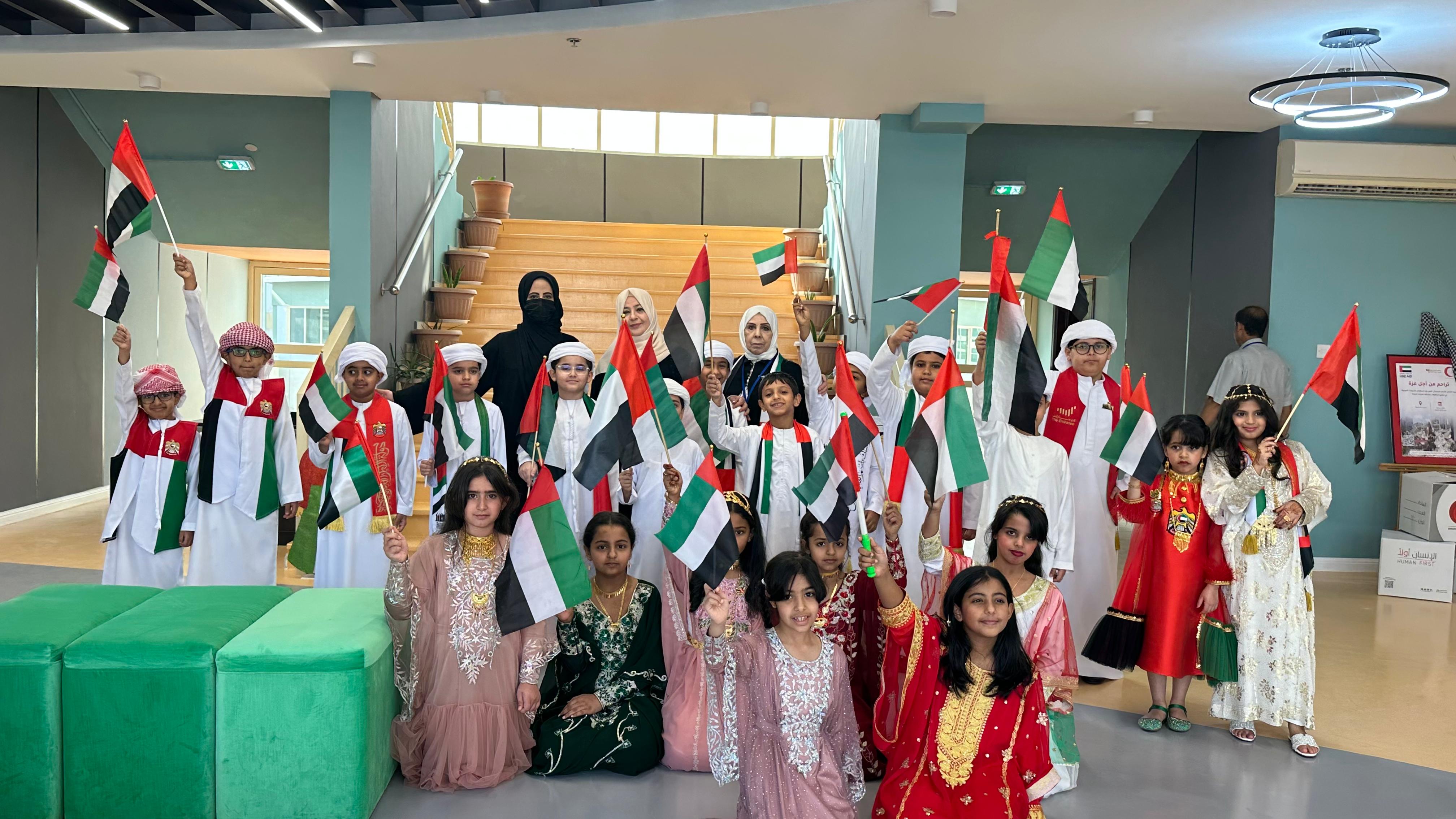 UAE Flag Flutters atop UPS on Flag Day UNITED SCHOOL